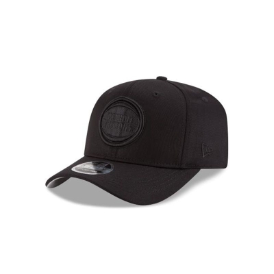Detroit Pistons Gorra | New Era NBA Black On Black Stretch Snap 9fifty Snapback Cap Mexico - Negros